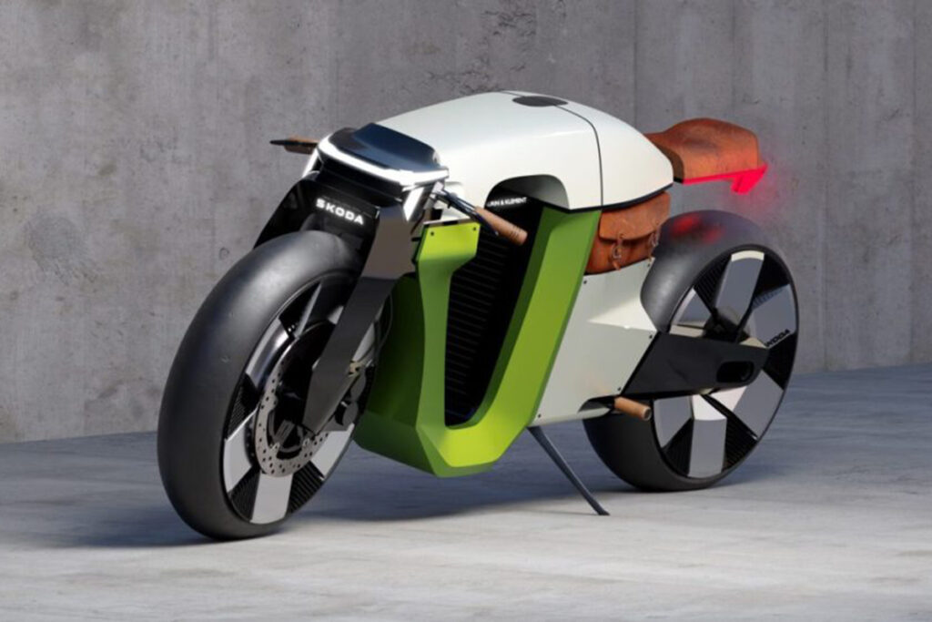 Skoda presenta la Slavia B, una moto elettrica ispirata ad un modello del 1899