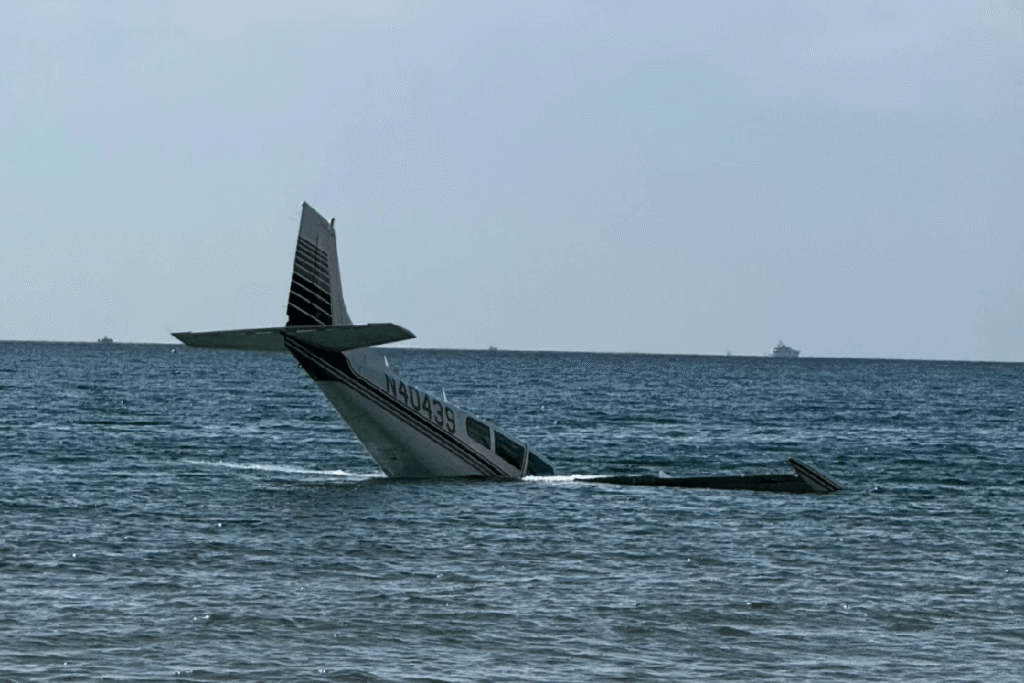 Florida, pilota atterra nell'oceano