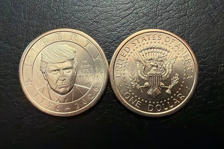 La Zecca degli Stati Uniti lancia la moneta da 1 dollaro raffigurante Donald Trump